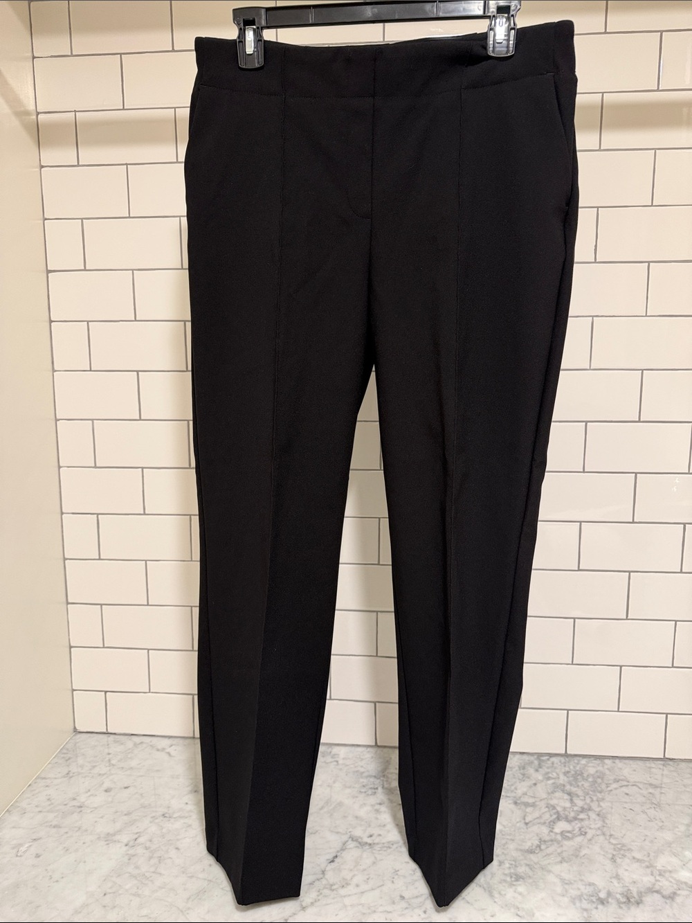 Rachel Zoe Black Tailored Slim Ankle Pants Size 10 Stretch Career Trousers